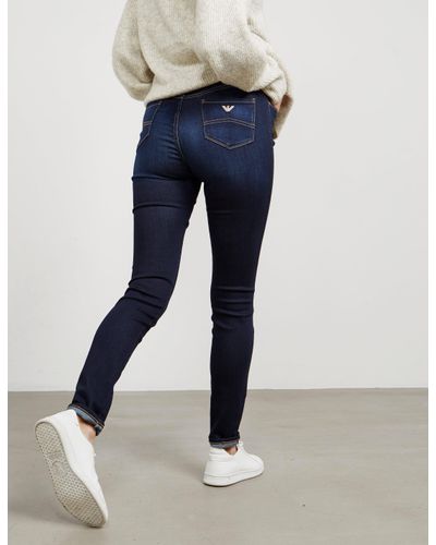 Armani Jeans Denim Womens J20 Skinny Jeans Blue - Lyst