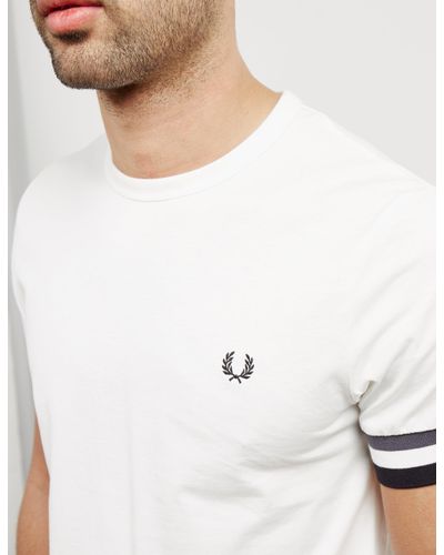 Fred Perry Cotton Mens Cuff Short Sleeve T-shirt - Exclusively To 