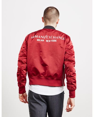 armani exchange jacket red
