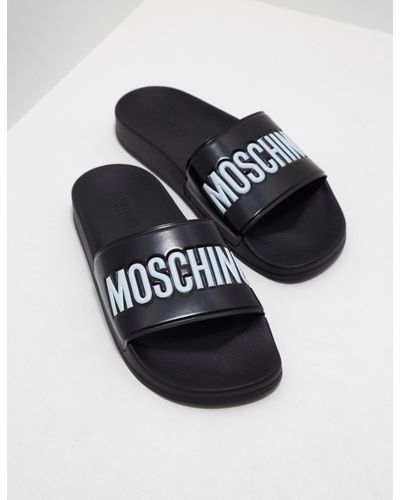 moschino sliders men's