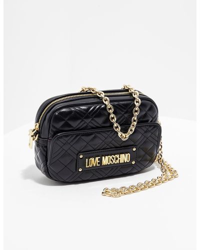 black love moschino purse
