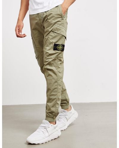 khaki stone island cargo shorts