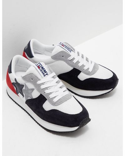tommy hilfiger womens white trainers