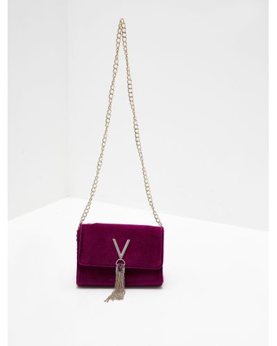 Valentino By Mario Valentino Womens Marilyn Velvet Shoulder Bag Purple -  Lyst