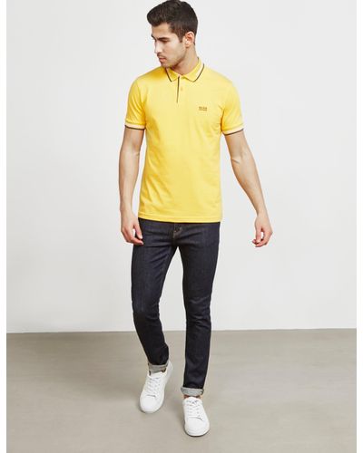yellow hugo boss polo