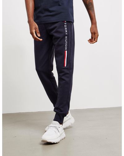 tommy hilfiger logo cuffed fleece pants