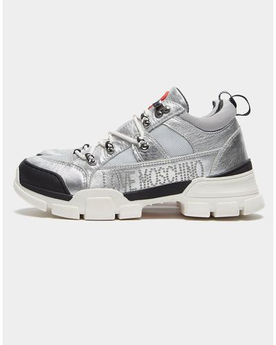 Silver chunky trainers Clearance