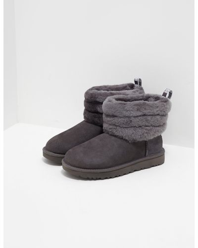 ugg fluff mini quilted grey