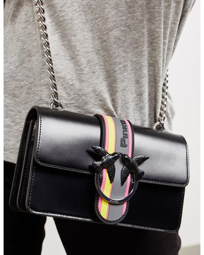 Pinko Spring Summer 2019 mini love sport bag in black leather - 1P21B8 Y5ET  Z99