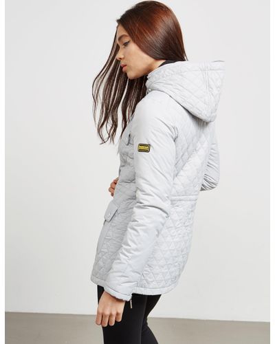 barbour international penhal quilted hooded jacket black