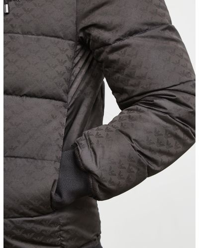 emporio armani all over eagle down padded jacket