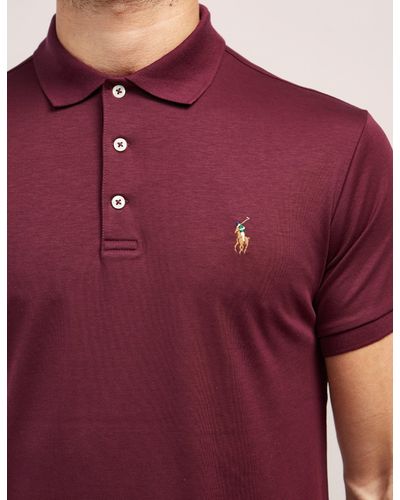 ralph lauren maroon polo shirt