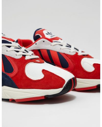 adidas originals yung 1 sneakers in red multi Off 66% - www.loverethymno.com