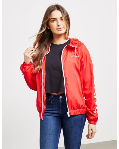 red stringy jacket