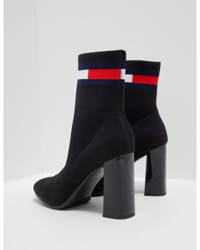 tommy sock heel boots