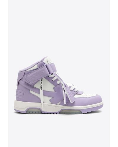 Off-White c/o Virgil Abloh Out Of Office High-Top Sneakers - Purple