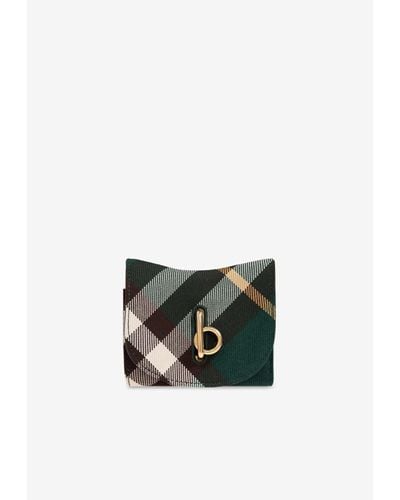 Burberry Rocking Horse Checked Wallet - White
