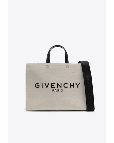 Givenchy Medium Canvas G -Tote Bag - Natural