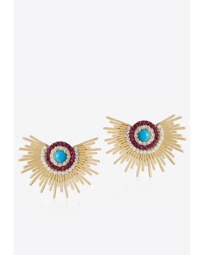 Falamank Soleil Collection Earrings - White