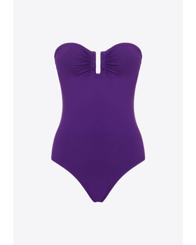 Eres Cassiopée Strapless One-Piece Swimsuit - Purple