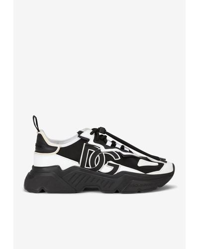 Dolce & Gabbana Mixed-materials Daymaster Sneakers - Black