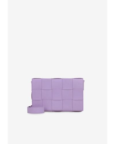 Bottega Veneta Intrecciato Cassette Crossbody Bag - Purple