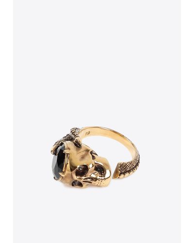 Alexander McQueen Victorian Skull Ring - White