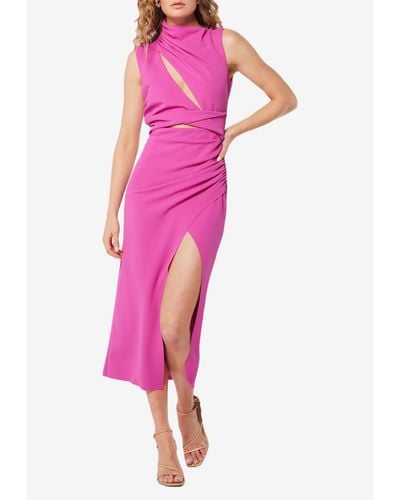 Elliatt Figment Midi Dress With Cut-Outs - Pink
