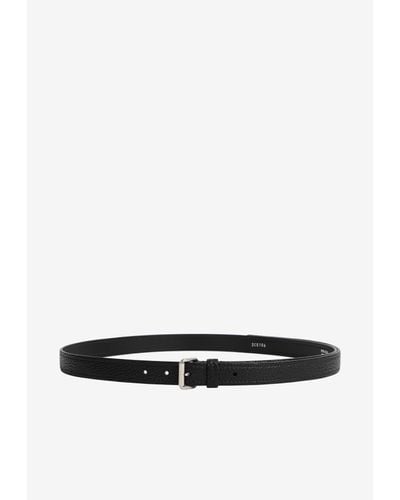 Prada Buckle Leather Belt - White
