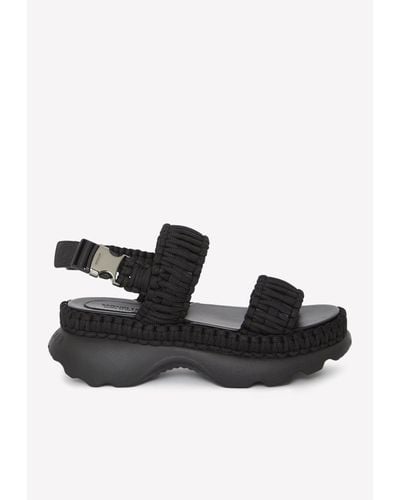 Moncler Belay Woven Sandals - Black
