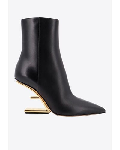 Fendi First 95 Leather Ankle Boots - Black