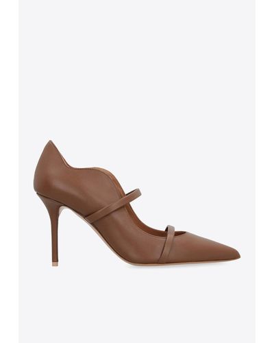 Malone Souliers Maureen 85 Pointed Court Shoes - Brown