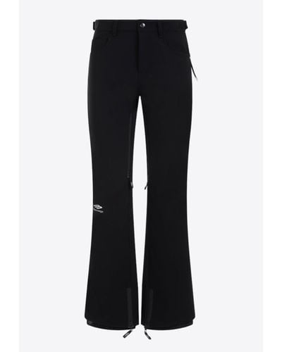 Balenciaga Flared-Leg Ski Pants - Black