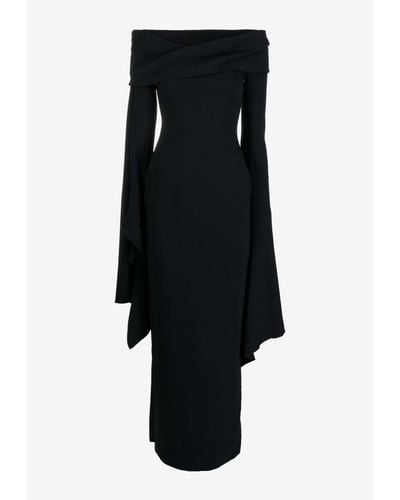 Solace London Arden Off-Shoulder Maxi Dress - Black