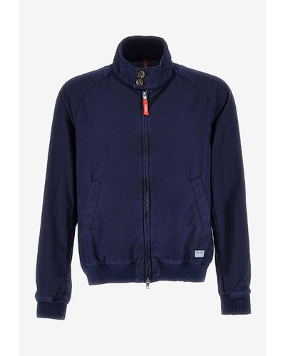 FAY ARCHIVE Zip-Up Bomber Jacket - Blue