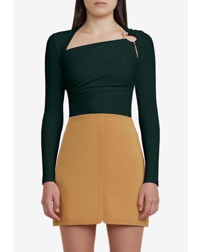 Acler Anderston Asymmetric Top - Green