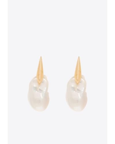 Bottega Veneta Large Pearl Earrings - White