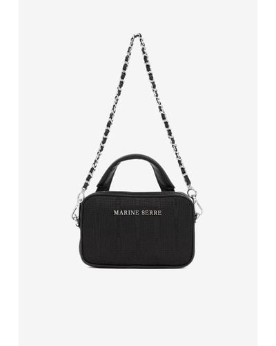 Marine Serre Mini Madame Moire Shoulder Bag - Black