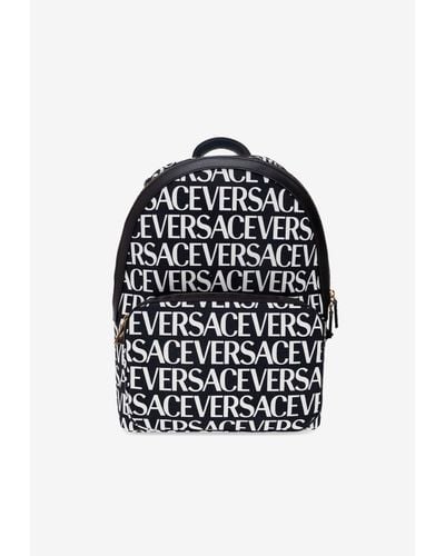 Versace All-Over Logo Backpack - Black