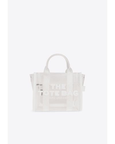 Marc Jacobs The Small Sheer-Mesh Logo Tote Bag - White