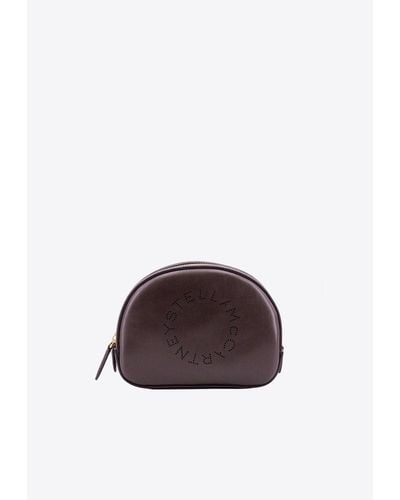 Stella McCartney Perforated Logo Vanity Bag - Brown