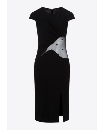 Givenchy 4G Mesh Midi Dress - Black