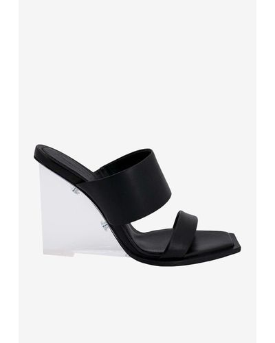 Alexander McQueen Shard 115 Wedge Sandals - Black
