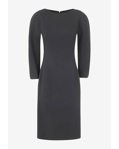 Versace Rounded Knee-Length Dress - Black