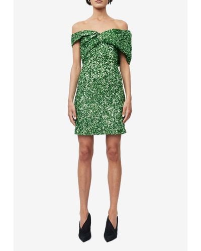 Rachel Gilbert Mirella Woven Mini Dress - Green