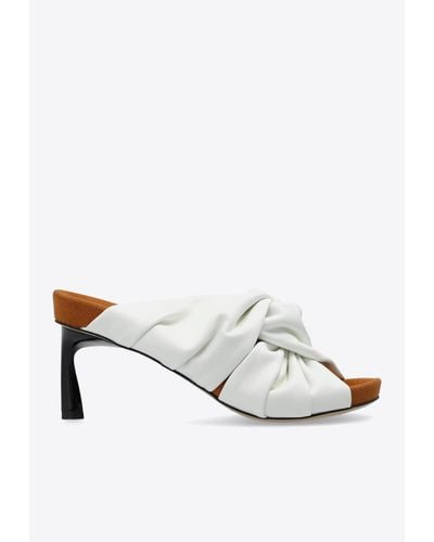 Stella McCartney Terra 50 Twisted Faux Leather Mules - White