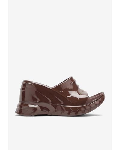 Givenchy Marshmallow 100 Wedge Sandals - Brown