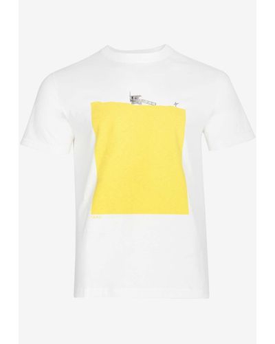 A.P.C. Crush Printed Crewneck T-Shirt - Yellow