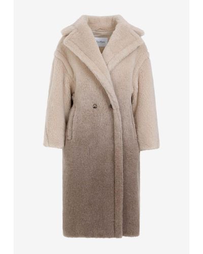 Max Mara Degrade-Effect Double-Breasted Teddy Coat - Brown