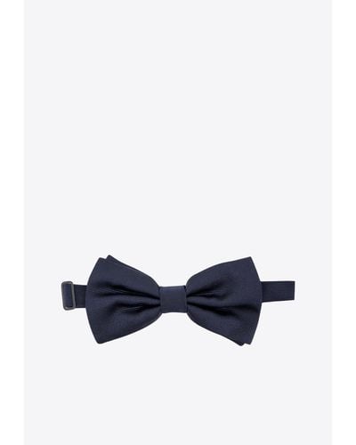 Dolce & Gabbana Adjustable Silk Bow Tie - Blue